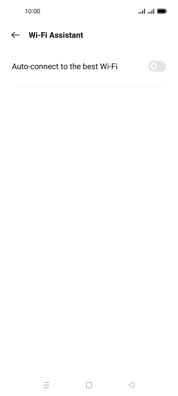 Press the indicator next to 'Auto-connect to the best Wi-Fi' to turn on the function. Press the indicator next to 'Auto-connect to the best Wi-Fi' to turn on the function.
