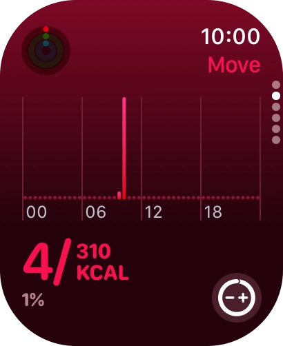 Keep sliding upwards to see the number of steps, distance and number of floors you've covered.