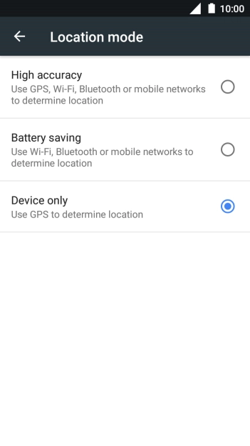 If you select High accuracy, your phone can find your exact position using the GPS satellites, the mobile network and nearby WiFi networks. Satellite-based GPS requires a clear view of the sky.