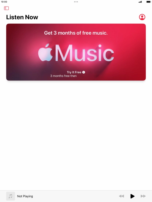 Slide your finger right starting from the left side of the screen.