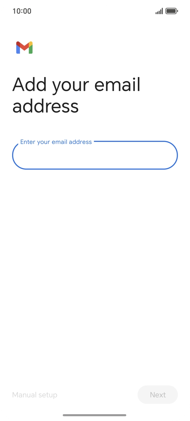 Press the field below 'Enter your email address' and key in your email address. Press the field below 'Enter your email address' and key in your email address.