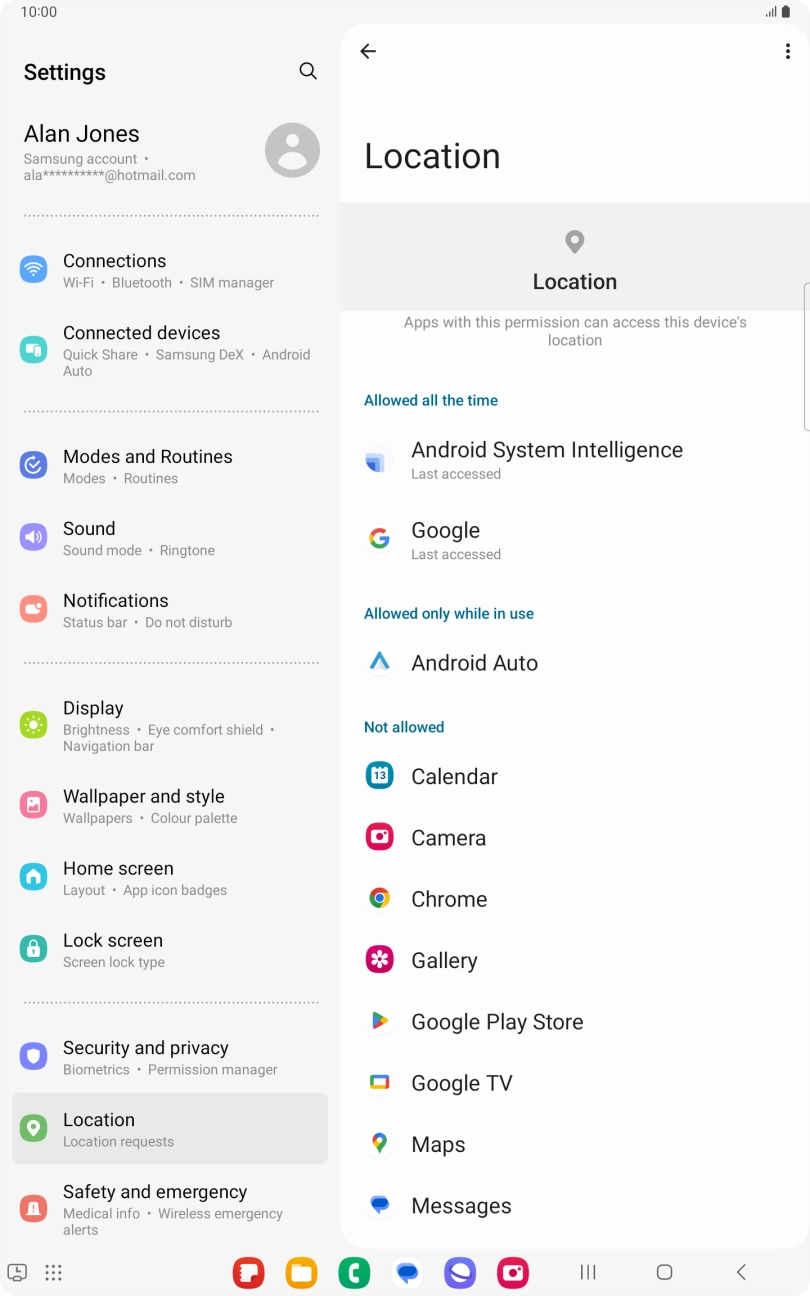 Press the required app.