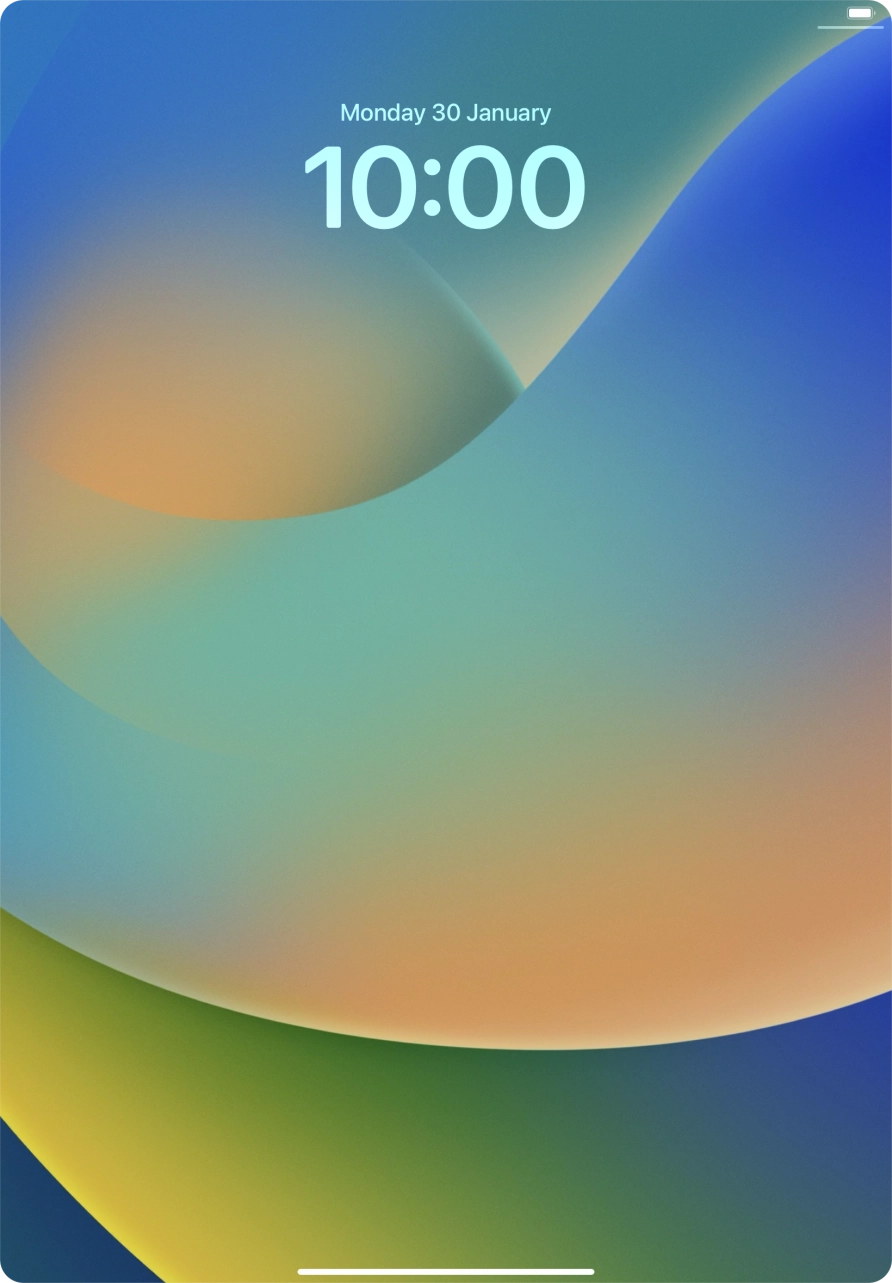 Slide your finger upwards starting from the bottom of the screen.