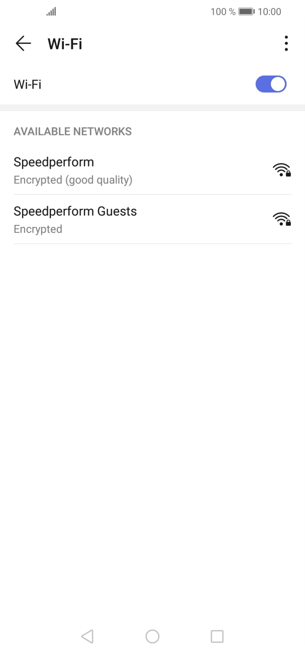 Press the required WiFi network.