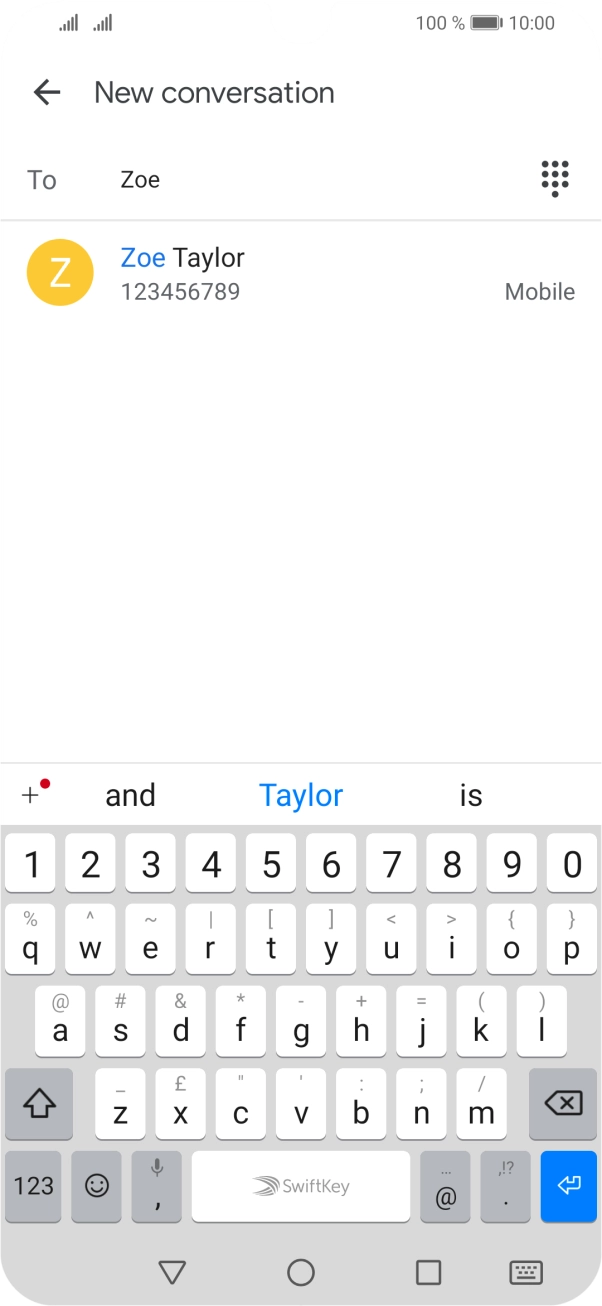 Press the required contact.