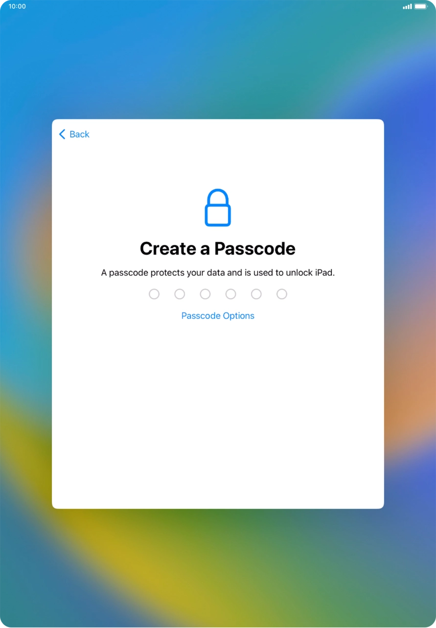 Press Passcode Options. Press Passcode Options.