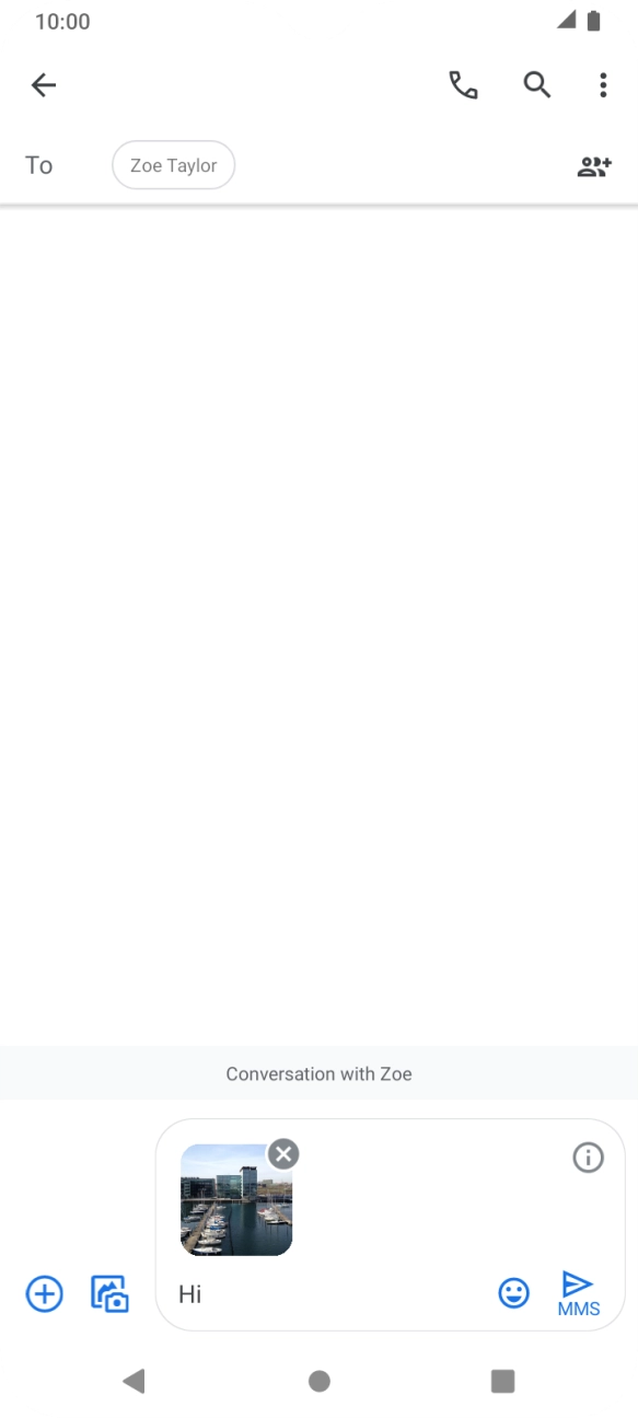 Press the send icon when you've finished your picture message.