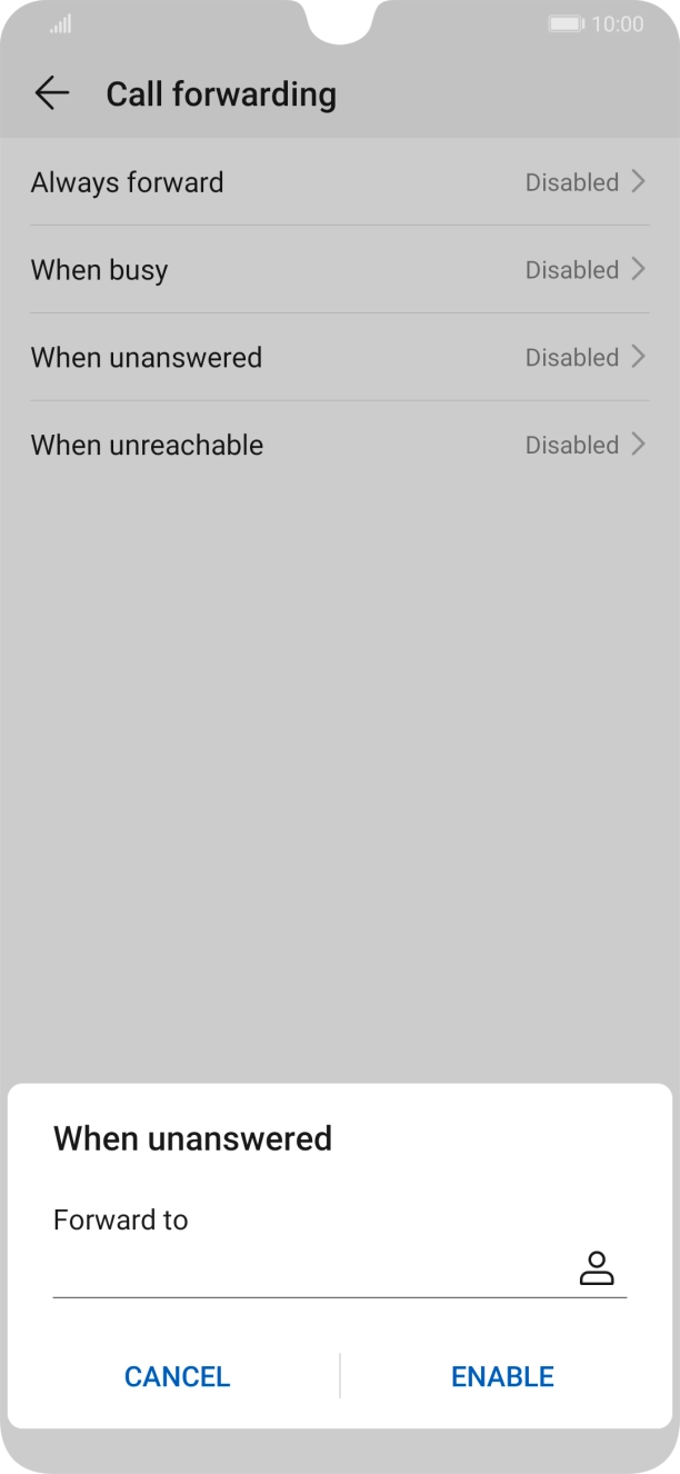 Key in 901 and press ENABLE.