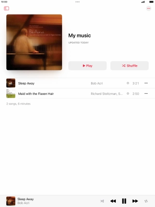 Press the song title.