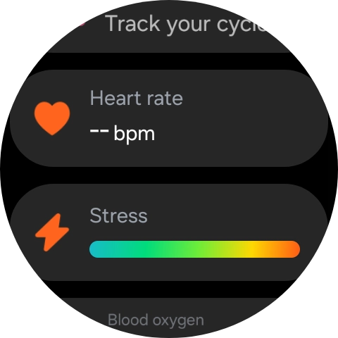 Press Heart rate.