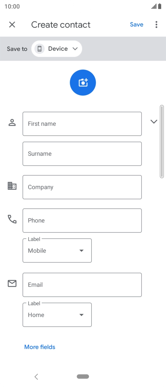 Press the address book drop down list.