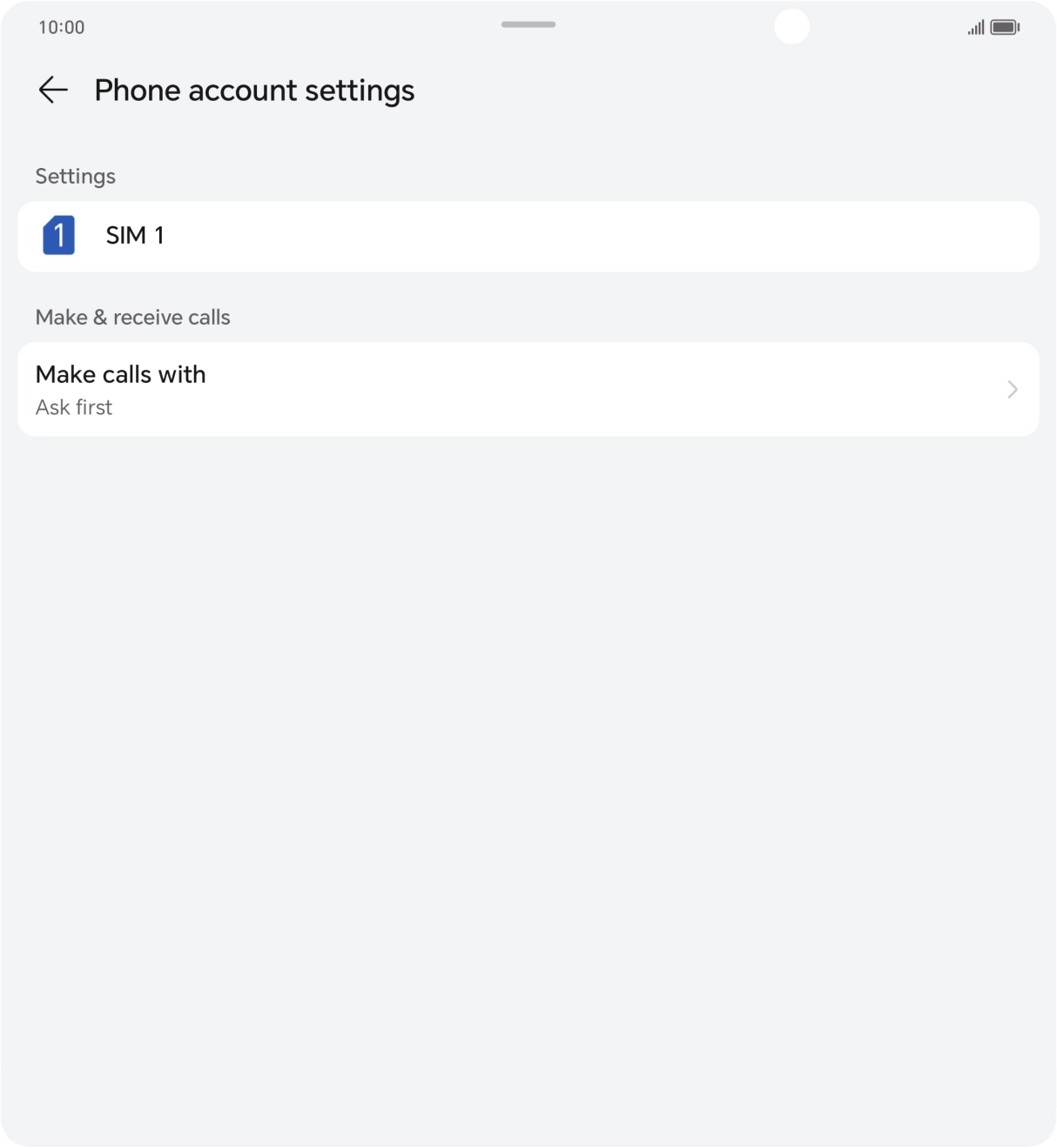 Press the name of the SIM.