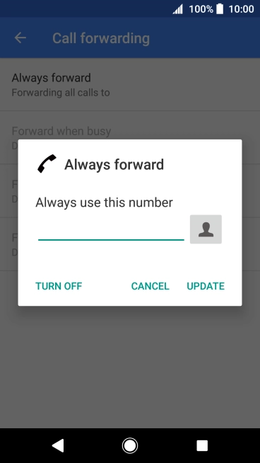 Press TURN OFF.