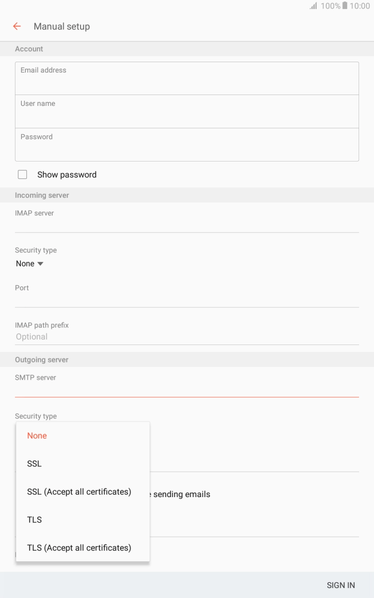 Press None to turn off the function.