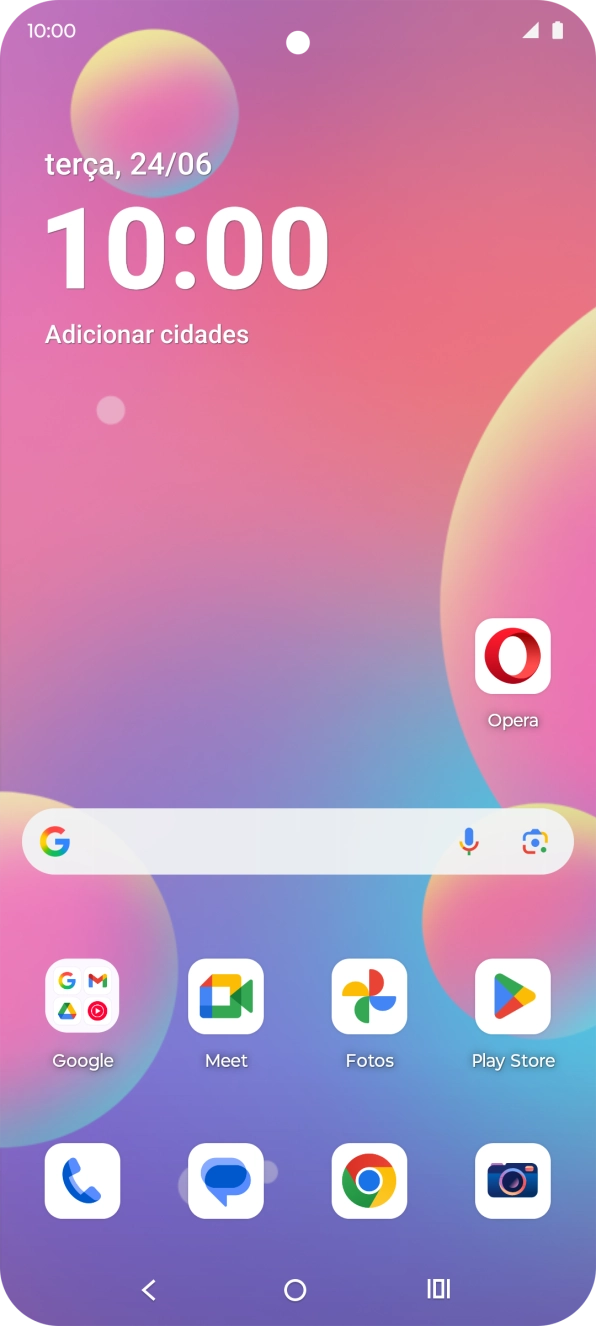 Prima o ícone de telefone.