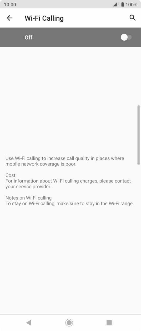 Press the indicator to turn the function on or off.