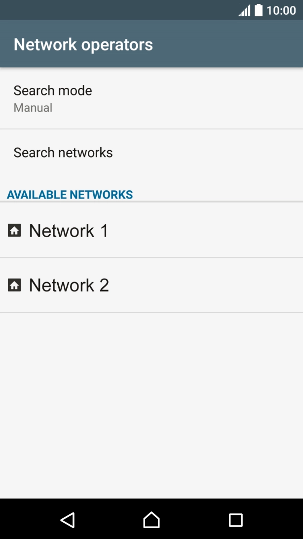 Press Search mode. Press Search mode.