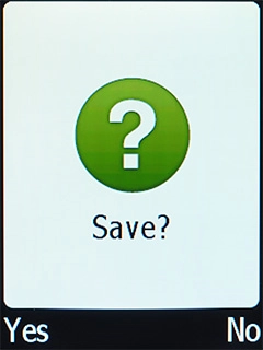 Press the Left selection key. Press the Left selection key.