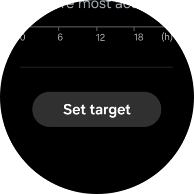 Press Set target. Press Set target.