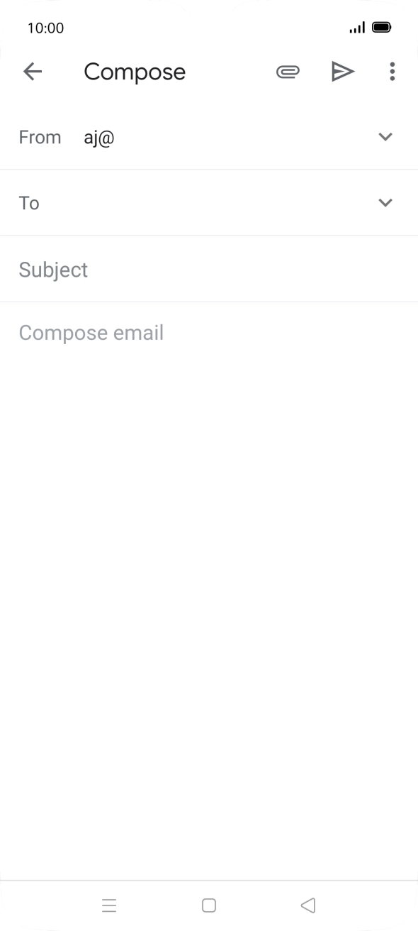 Press the field next to 'To' and key in the first letters of the recipient's name. Press the field next to 'To' and key in the first letters of the recipient's name.