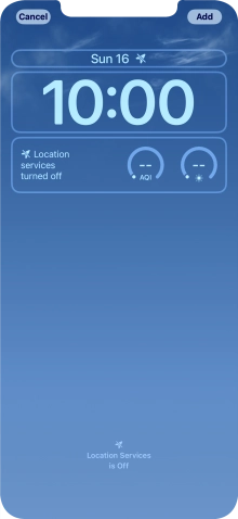 To customise the way the lock screen date is displayed, press the date widget and follow the instructions on the screen to select the required widget display mode.