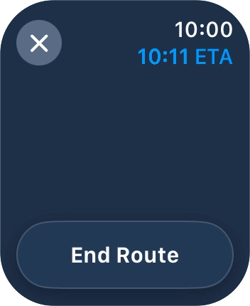 Press End Route. Press End Route.