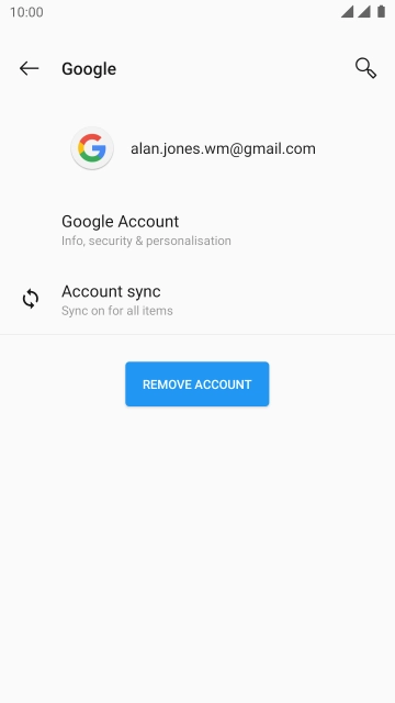 Press Account sync.