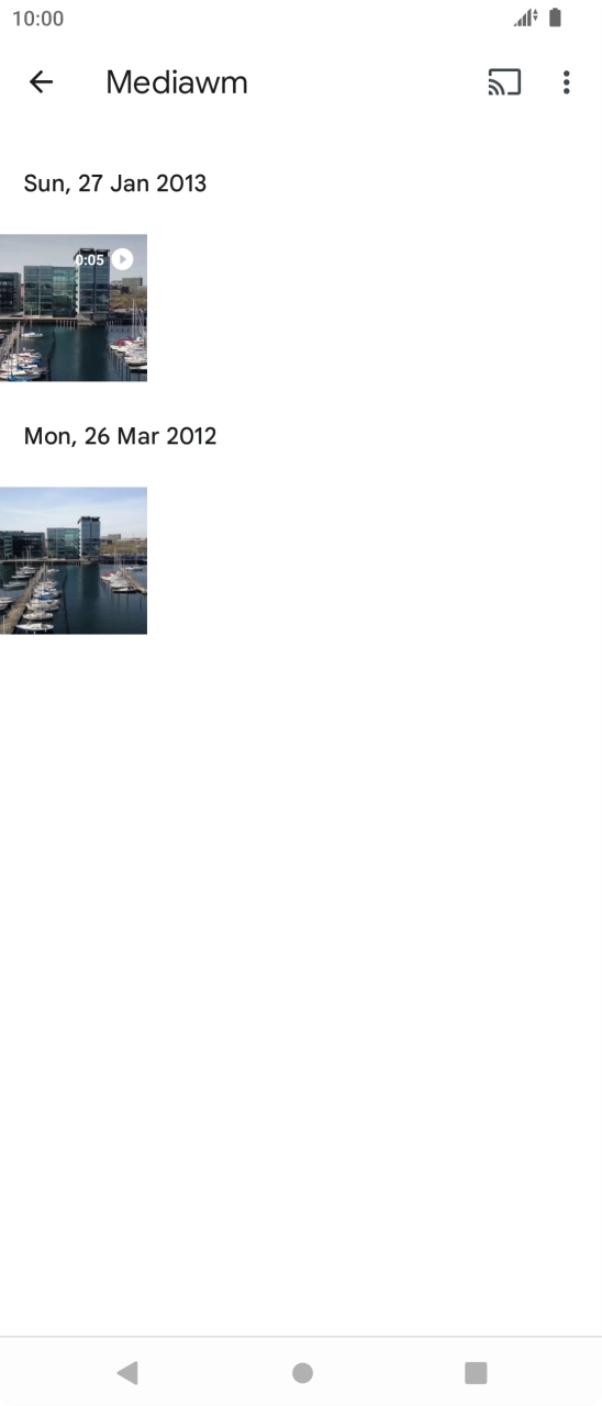 Press and hold any picture or video clip. Press and hold any picture or video clip.