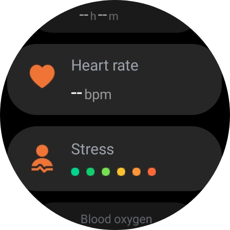 Press Heart rate. Press Heart rate.