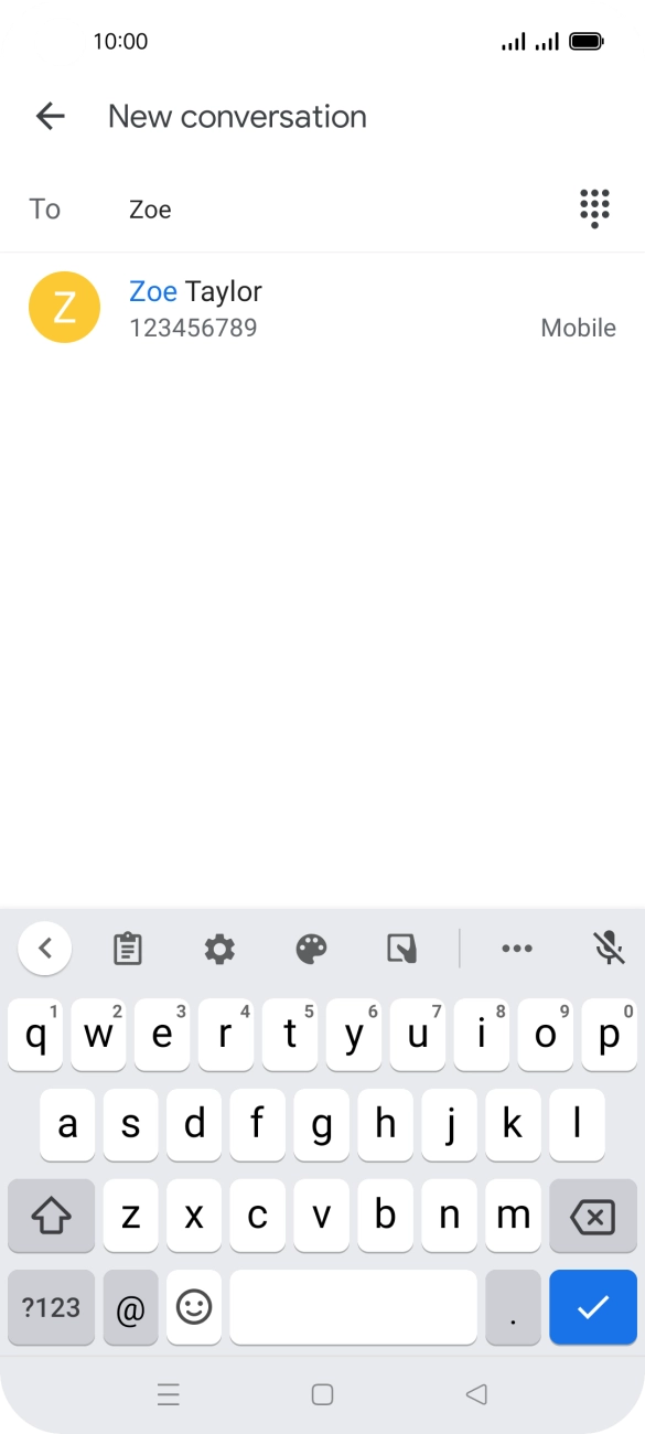 Press the required contact. Press the required contact.