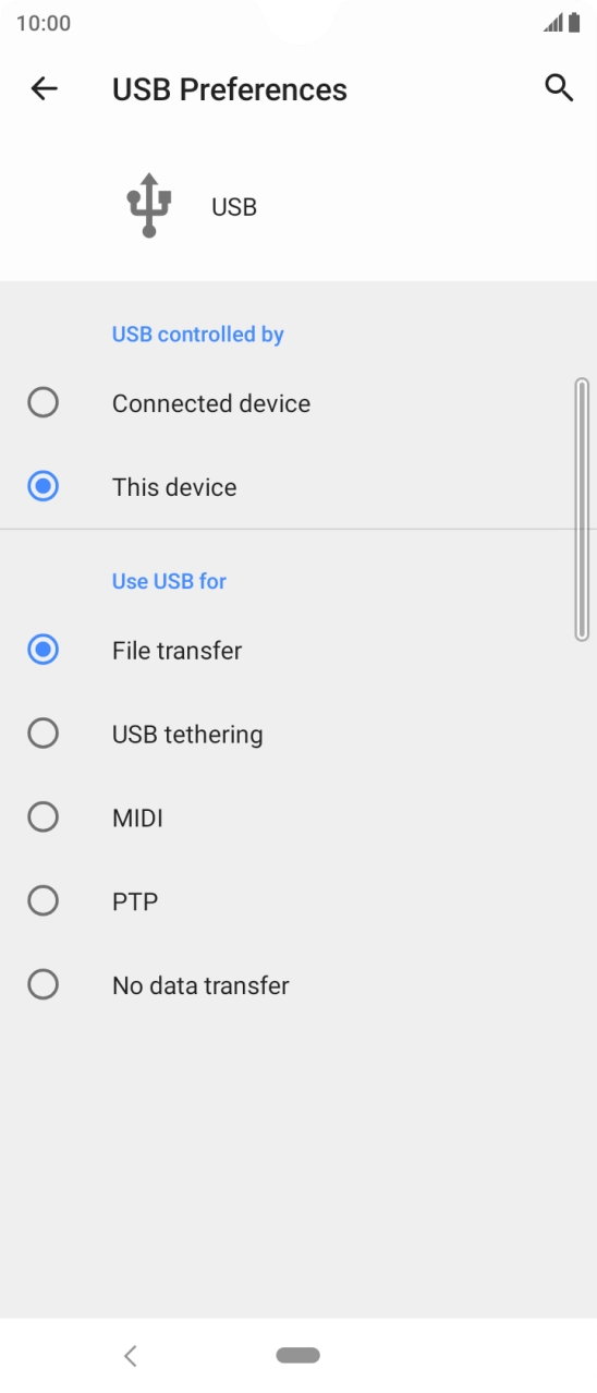 Press File transfer.