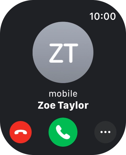 Press the Digital Crown when you get a call.