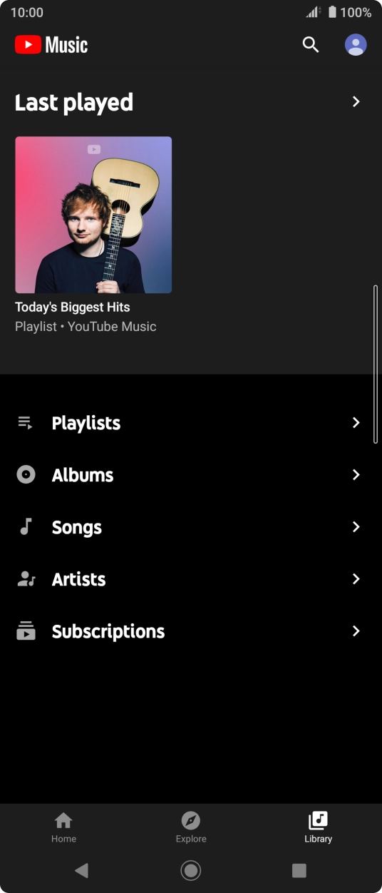 Press the required category and go to the required audio file.
