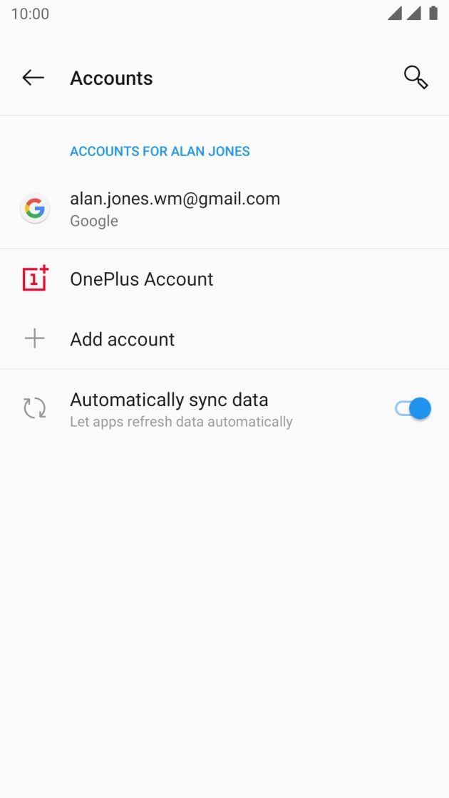 Press Add account. Press Add account.
