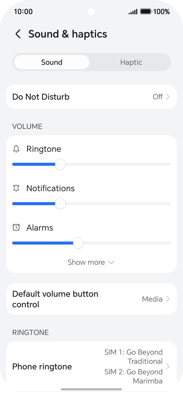 Press Phone ringtone.