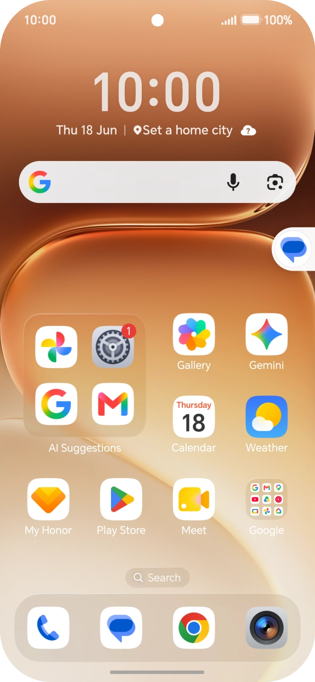 To open the application when minimised, press the application icon.