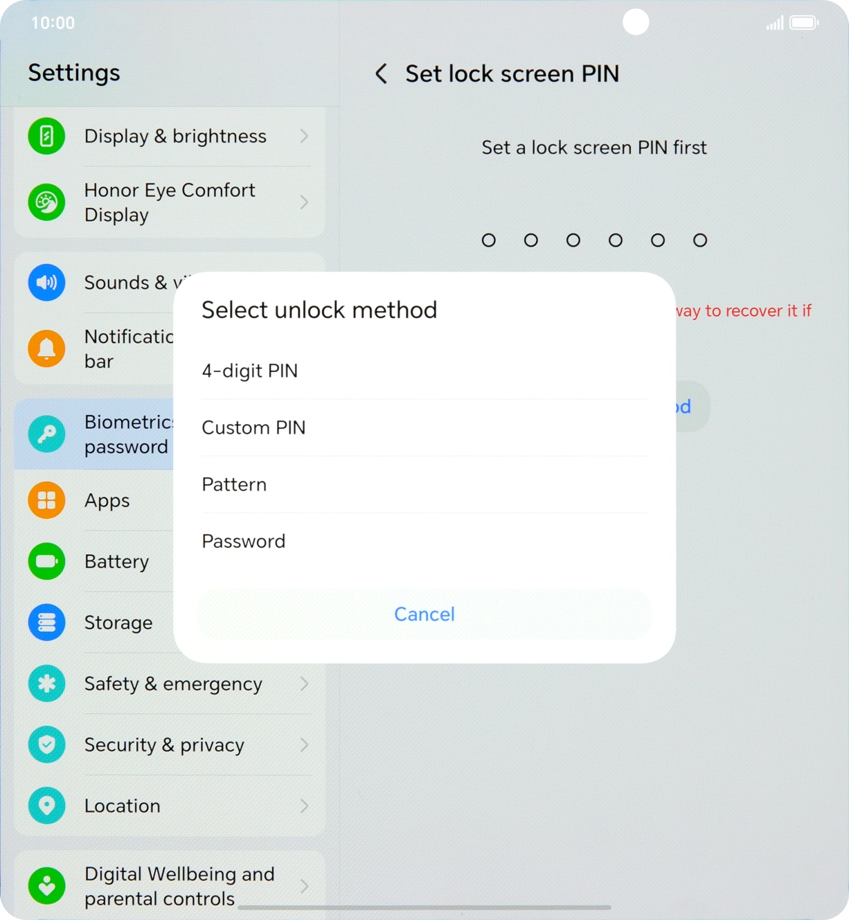 Press the required lock code and follow the instructions on the screen to create an additional lock code. Press the required lock code and follow the instructions on the screen to create an additional lock code.