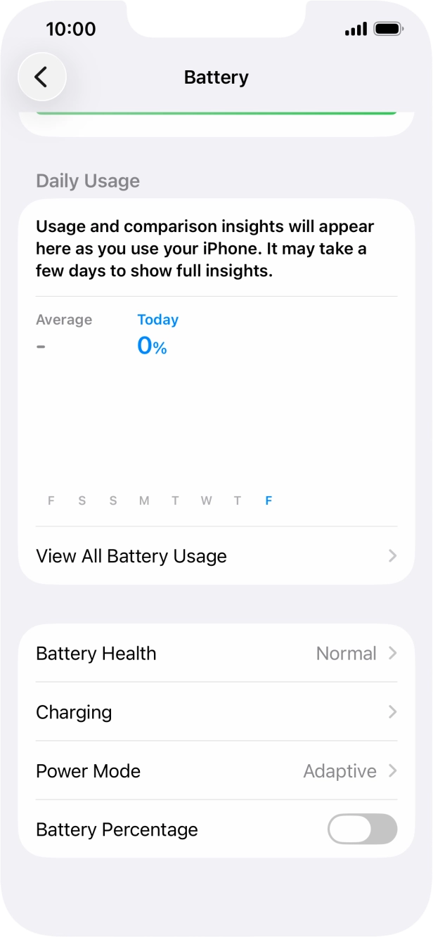 Press Power Mode.