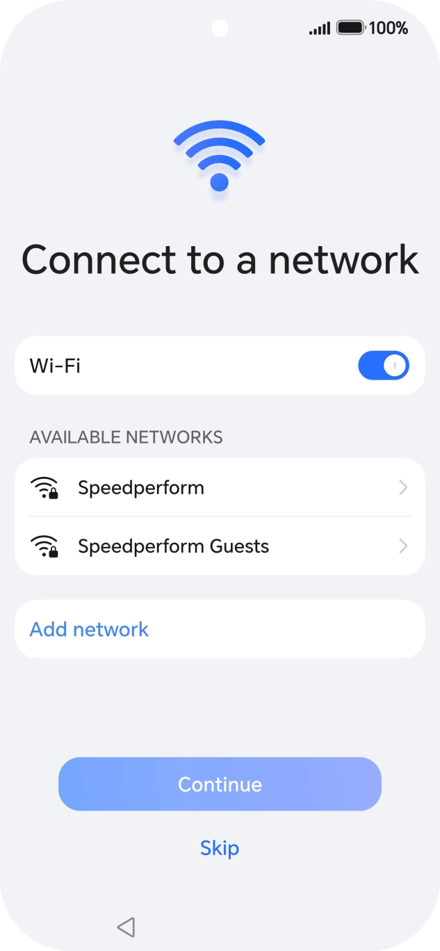 Press the required WiFi network.