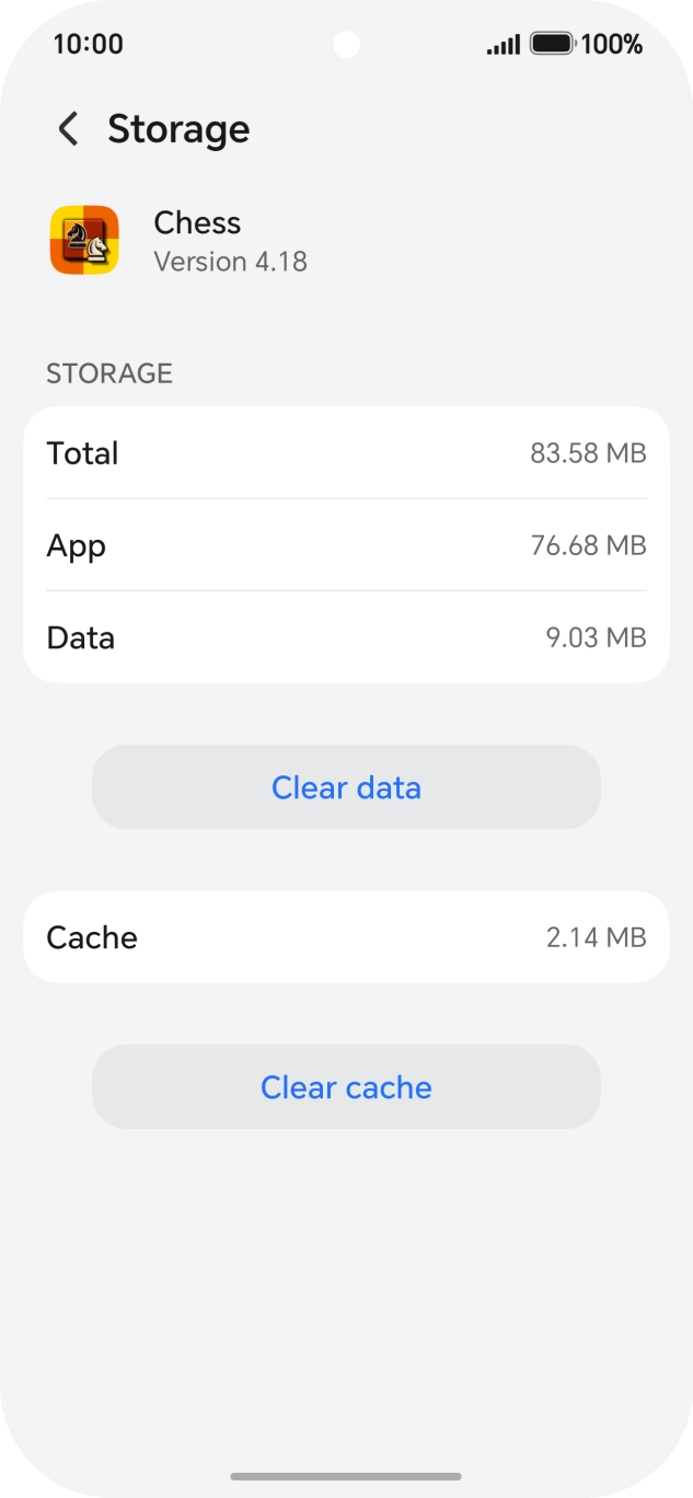 Press Clear cache.
