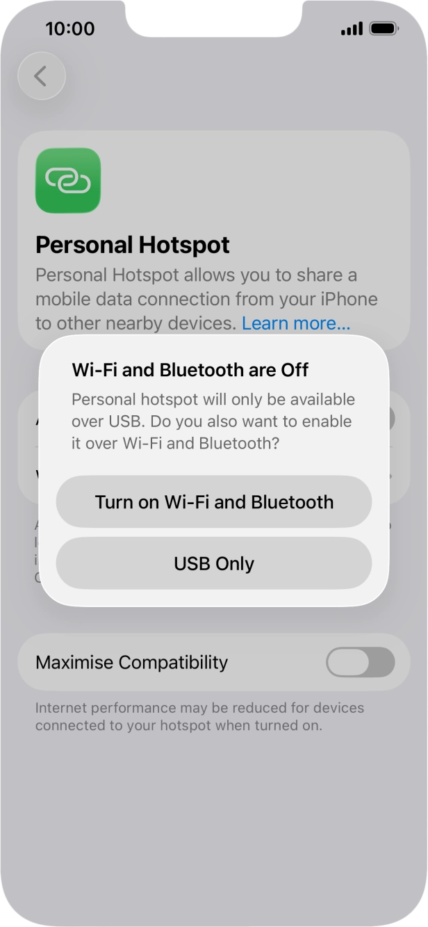 If WiFi is turned off, press Turn on Wi-Fi and Bluetooth.