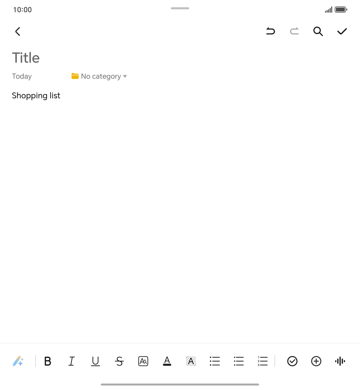 Press the AI icon. Press the AI icon.