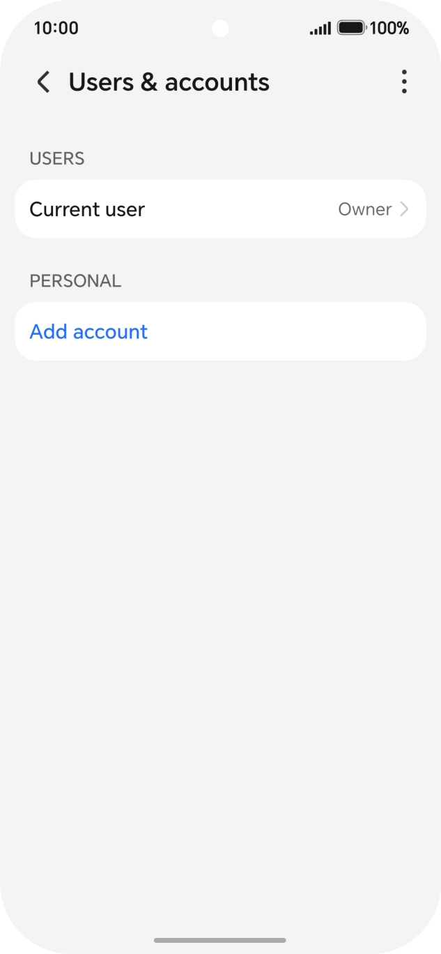 Press Add account.
