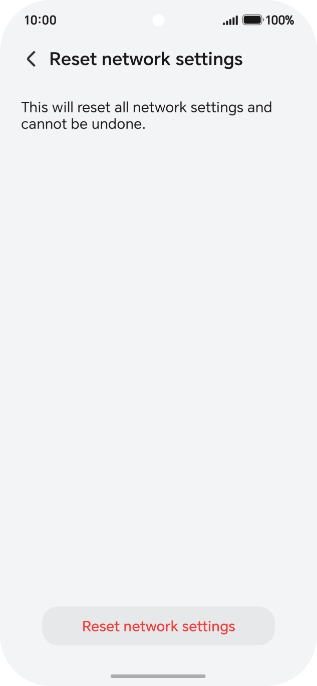 Press Reset network settings.