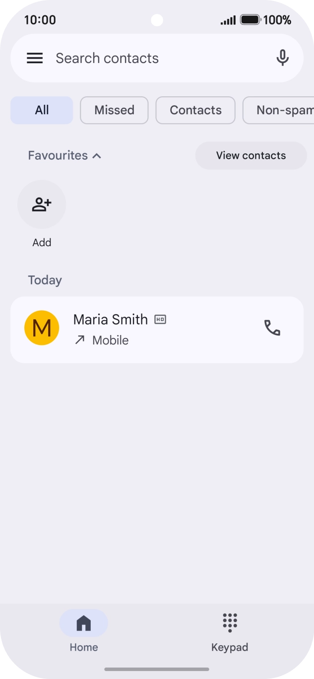 Press the menu icon.