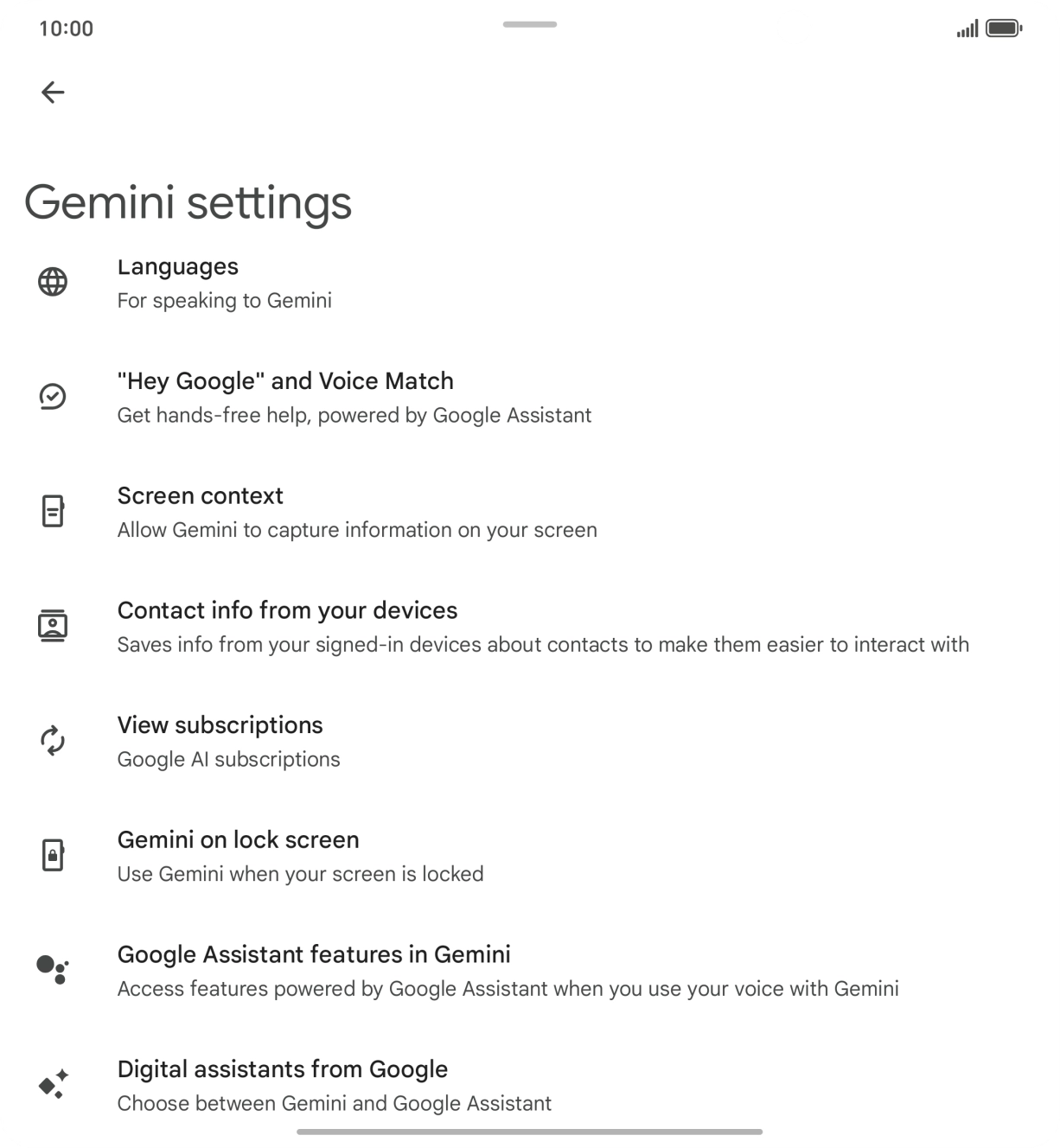 Follow the instructions on the screen to select the required settings.