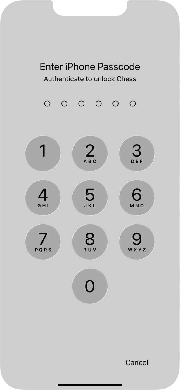 Use the lock code you created. The app is now no longer locked.