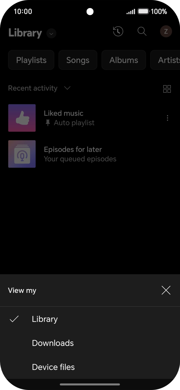 Press the required category and go to the required audio file.