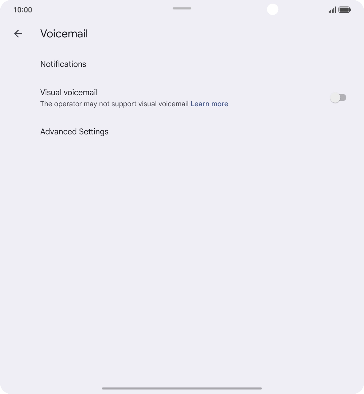 Press Advanced Settings.