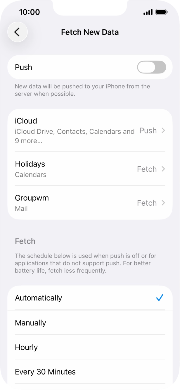 If you turn off the function, press the required setting. If you turn off the function, press the required setting.